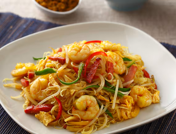 Singaporean Style Stir Fried Vermicelli